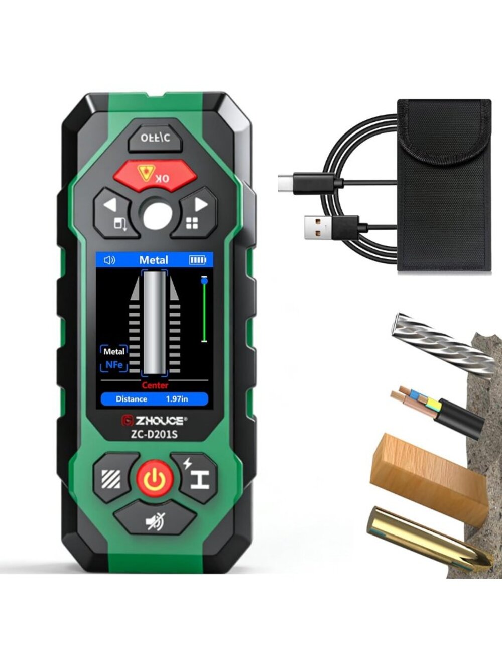 Stud Finder Wall Scanner, Laser Measurement Tool & Digital Level - Home DIY